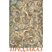 Бумага рисовая для декупажа Stamperia DFSA41113 "Фон из шестерёнок", А4